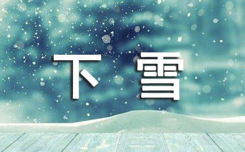 下雪日記范文集合10篇